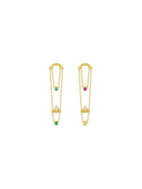Carnival Earrings (Pair) - Set | Orange Cube