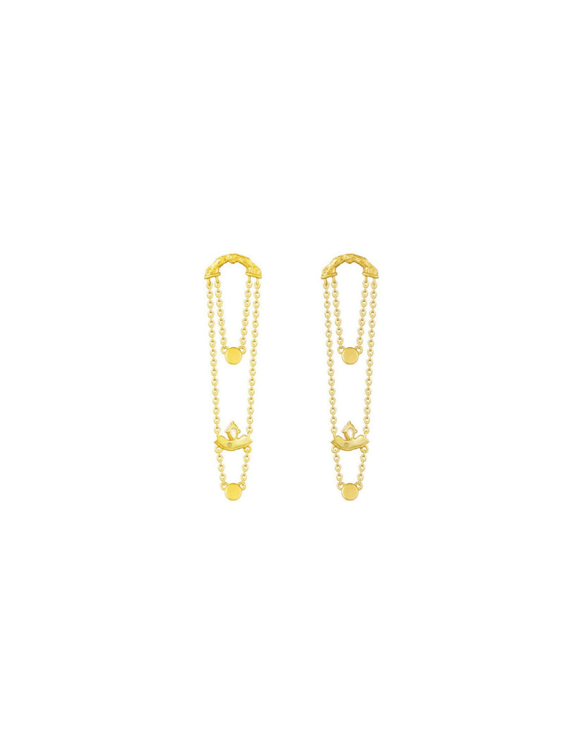 Carnival Earrings (Pair) - Set | Orange Cube