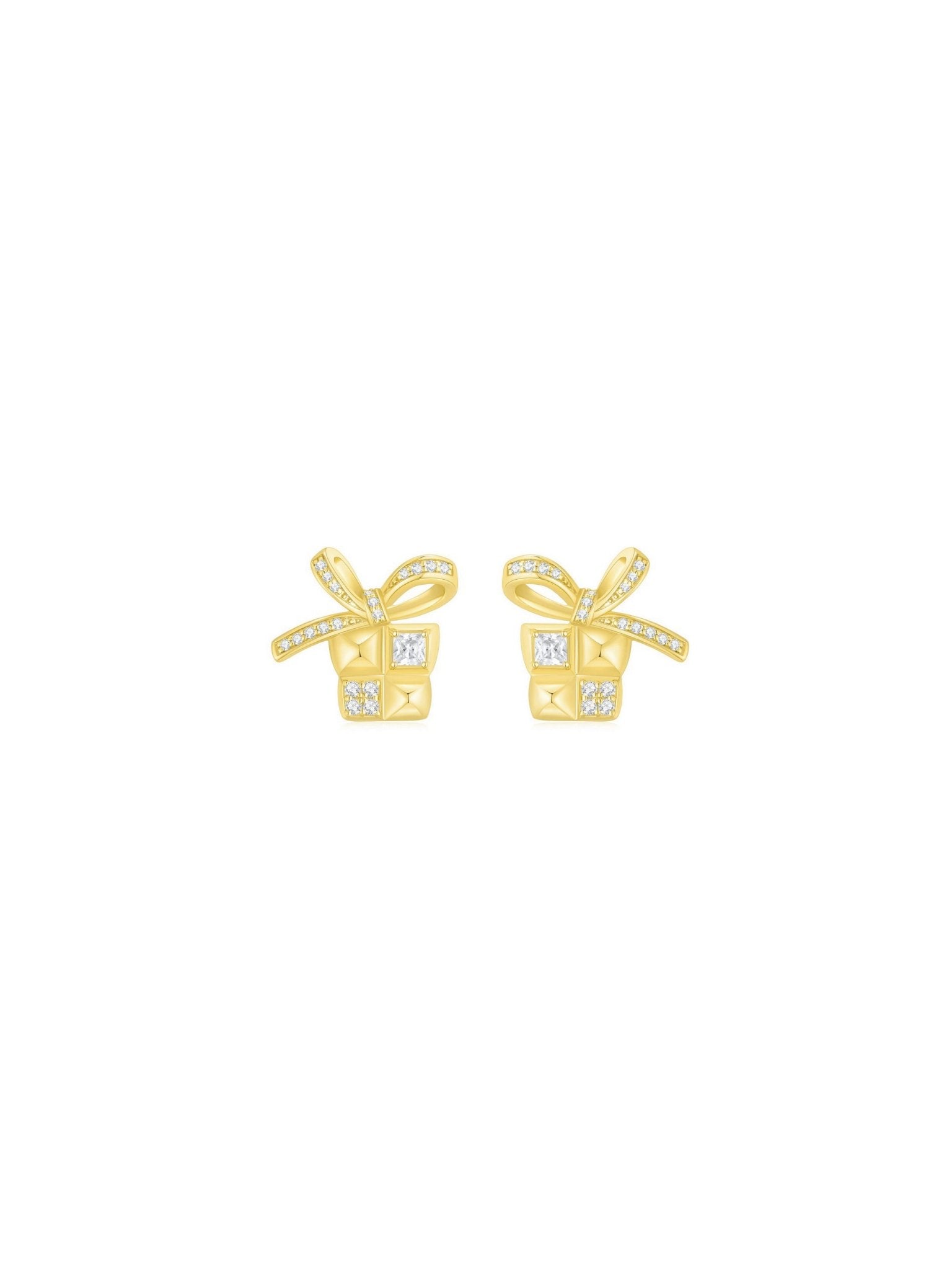 Crystal Present Earrings (Pair) - Earrings | Orange Cube