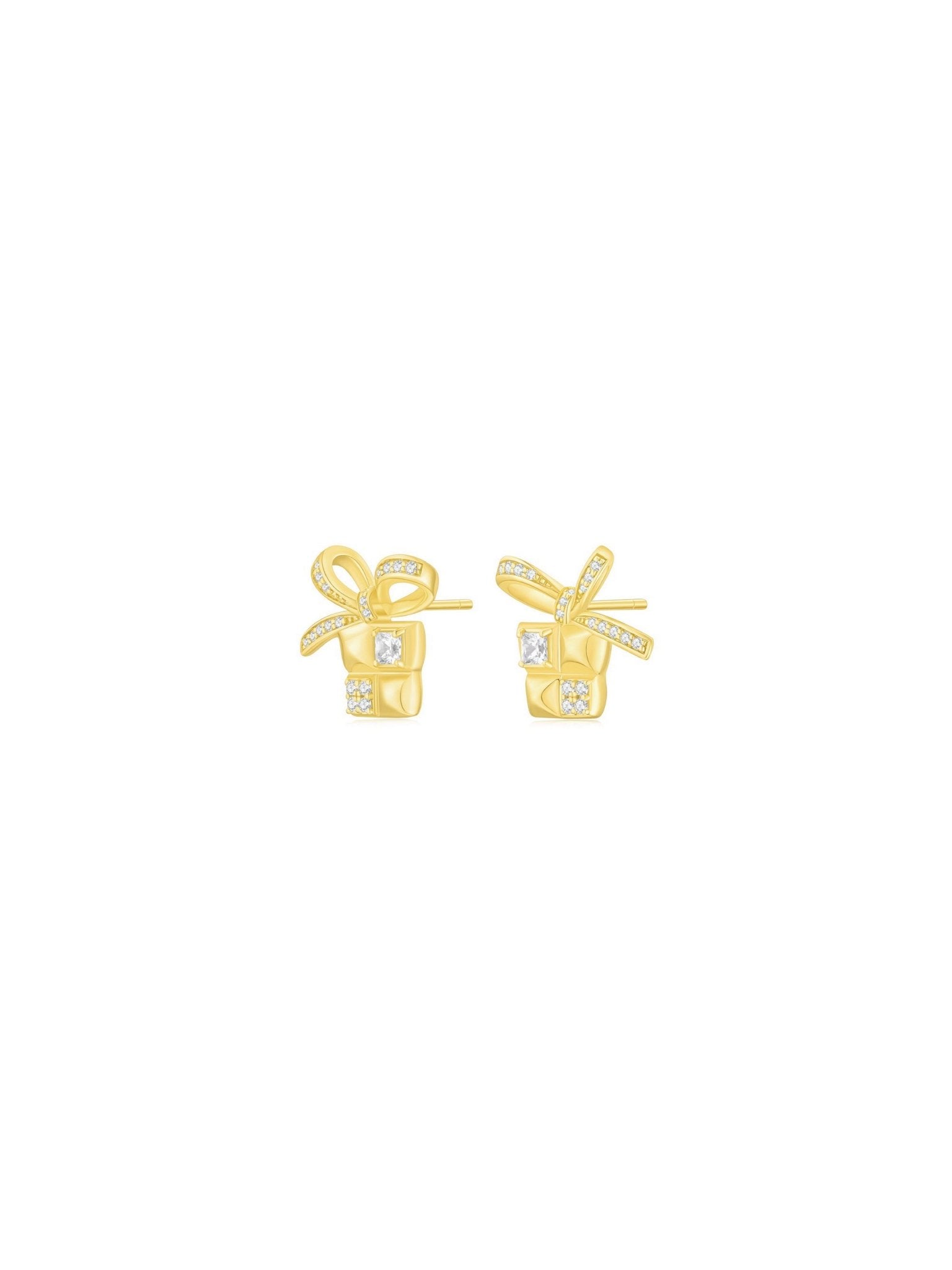 Crystal Present Earrings (Pair) - Earrings | Orange Cube