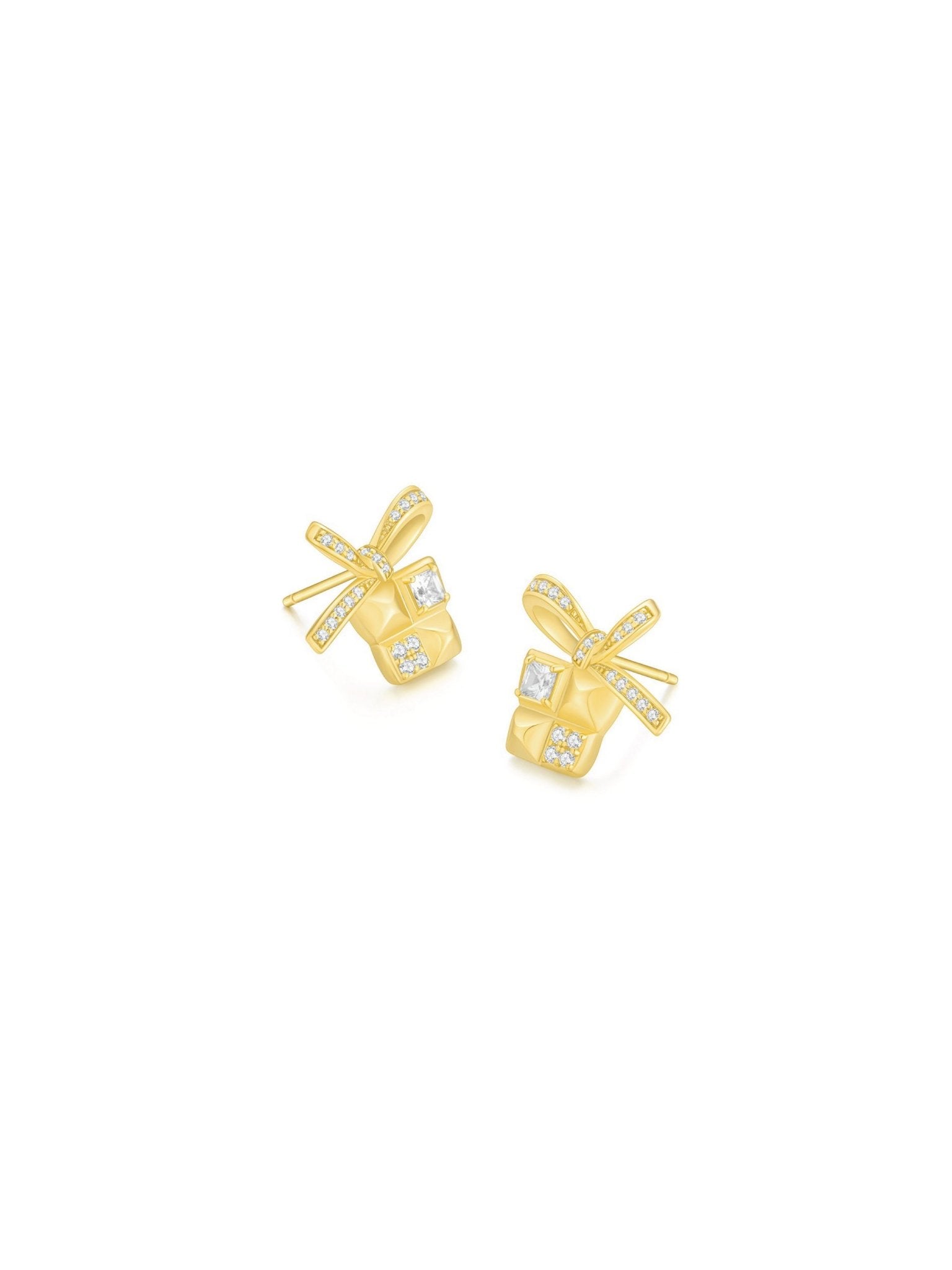 Crystal Present Earrings (Pair) - Earrings | Orange Cube
