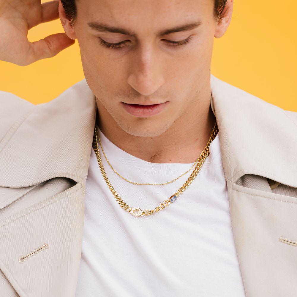 Curb Link Chain - Necklace | Orange Cube