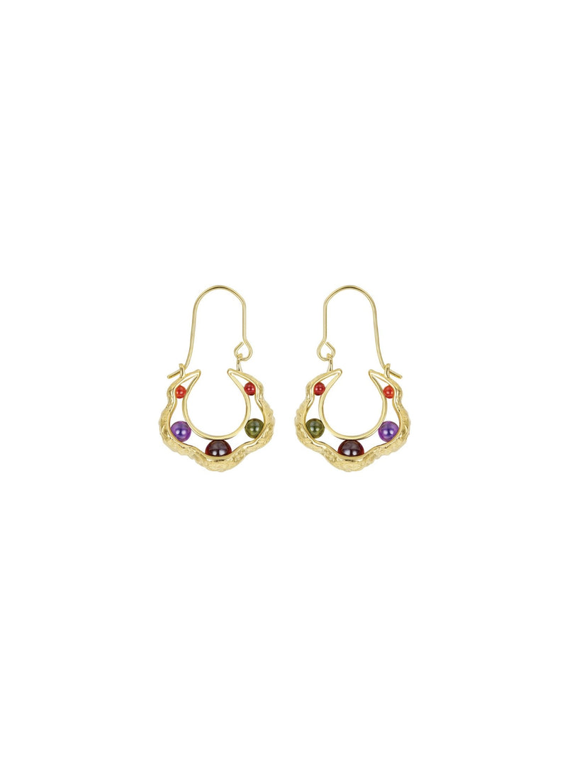 Demeter Earrings (Pair) - Set | Orange Cube