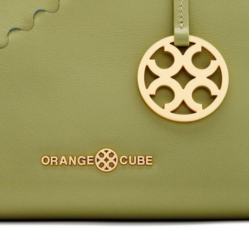 Fortune Cookie Shoulder Bag - Green - Orange Cube