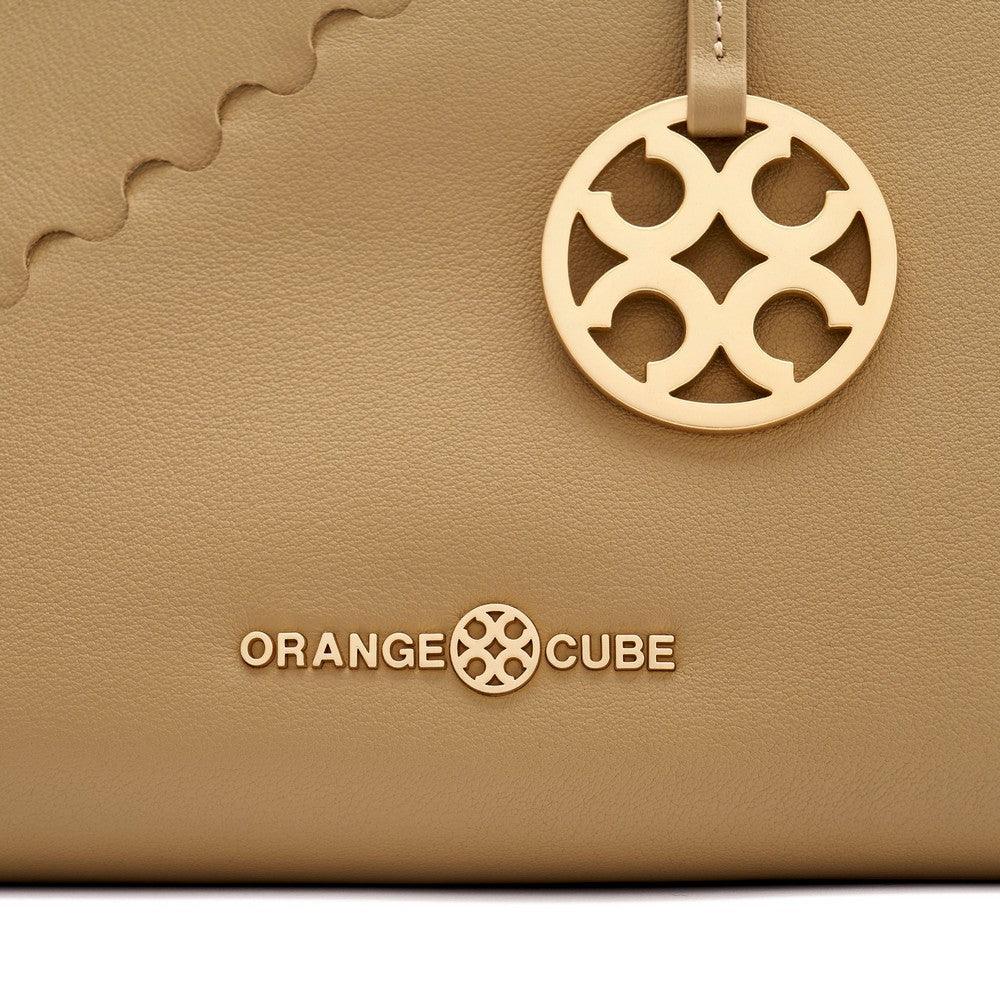 Fortune Cookie Shoulder Bag - Brown - Orange Cube