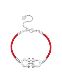Double Horseshoe Bracelet (White) - Bracelet | Orange Cube
