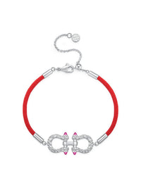 Double Horseshoe Bracelet (White) - Bracelet | Orange Cube