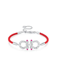 Double Horseshoe Bracelet (White) - Bracelet | Orange Cube