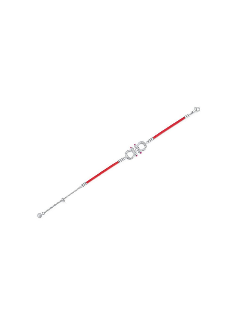 Double Horseshoe Bracelet (White) - Bracelet | Orange Cube