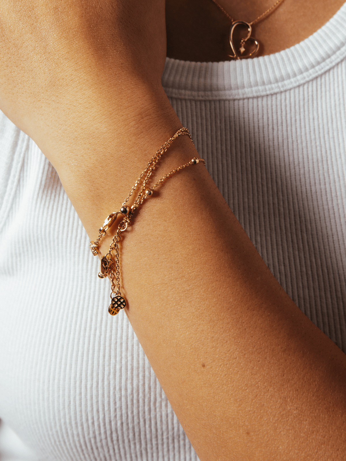 Elegance Bracelet - Double Chain - Bracelet | Orange Cube