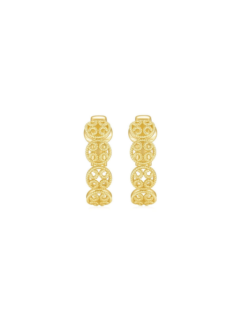 Elegant Beauty Clip - on Earring (Pair) - Set | Orange Cube