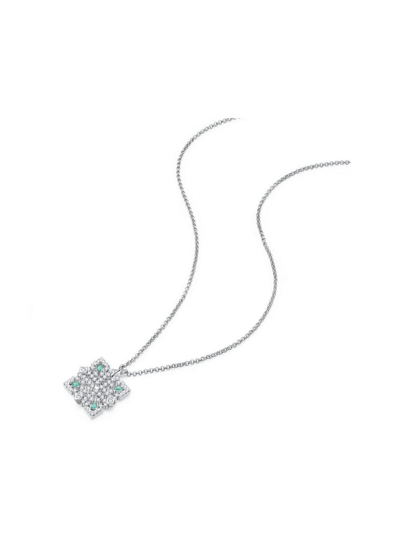 Emerald Palace Necklace (White) - Necklace | Orange Cube