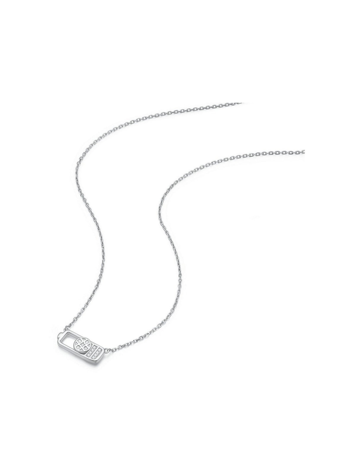 Energy Lock Necklace (White) - Necklace | Orange Cube
