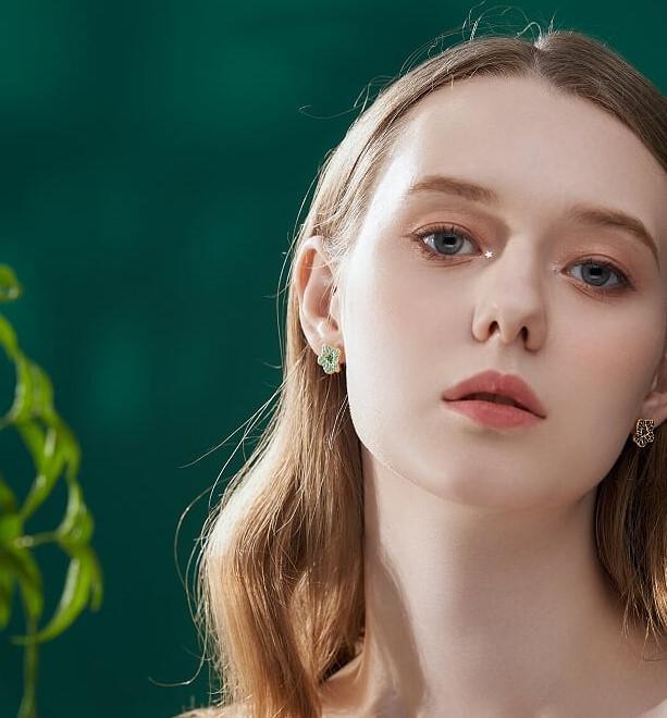 Flora Earring - Light Blue (Single) - Earrings | Orange Cube