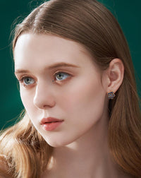 Flora Earring - Navy (Single) - Earrings | Orange Cube