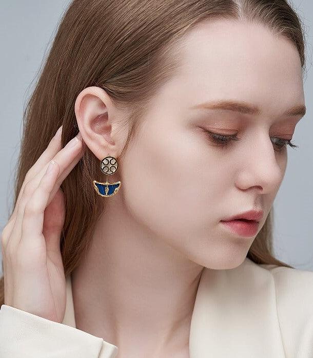 Freya Earrings (Pair) - Set | Orange Cube