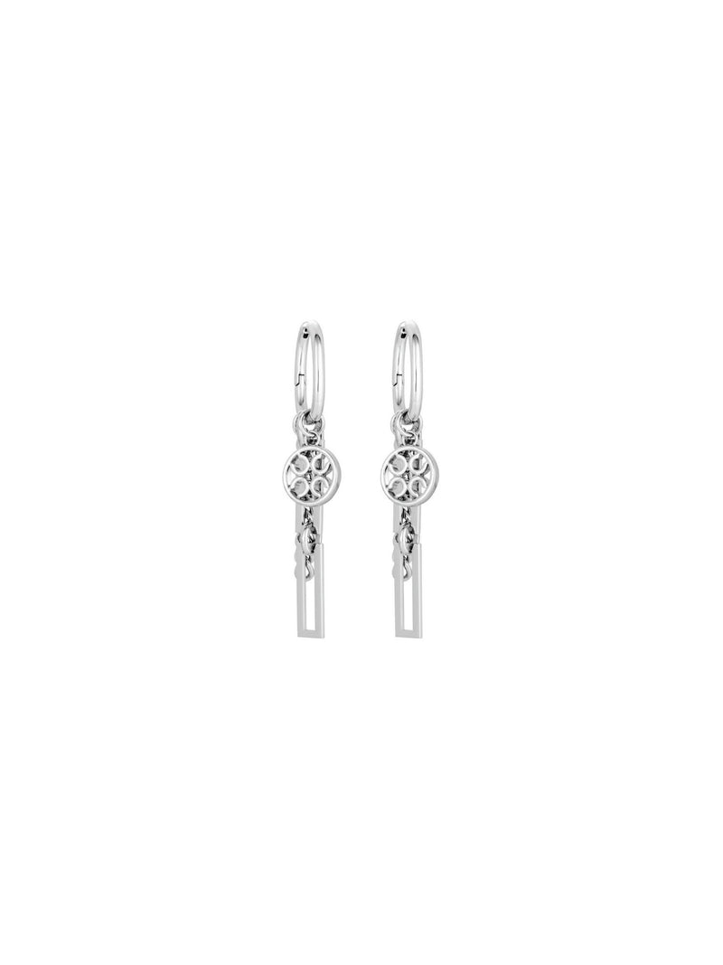 Geometric Chain Earrings (White) (Pair) - Earrings | Orange Cube