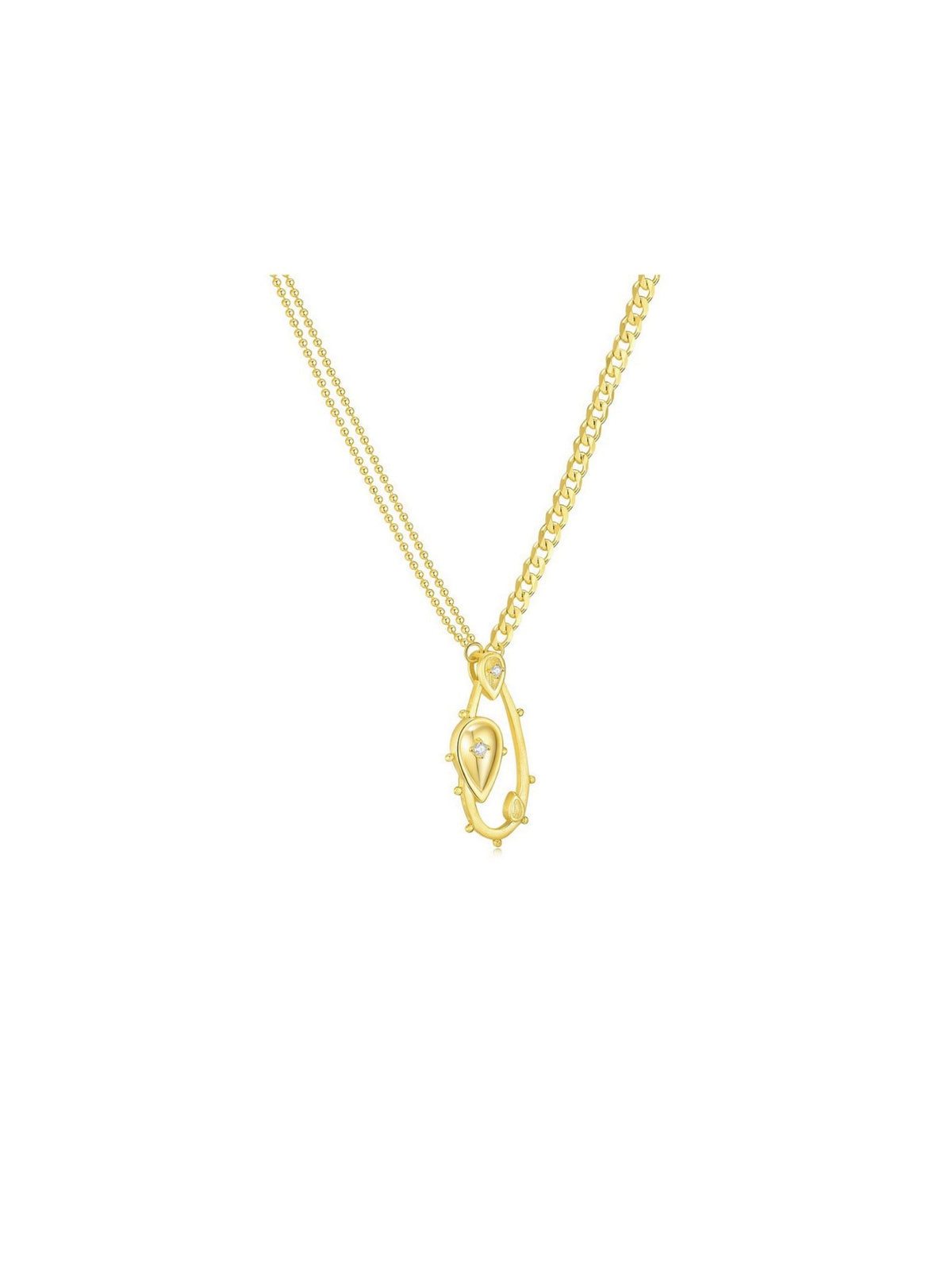 Guardian Pendant - Necklace | Orange Cube