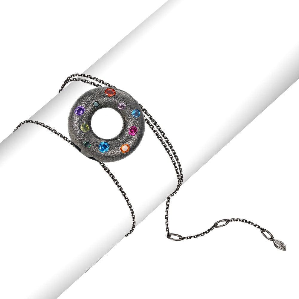 Halo Multiple Style Pendant - Small (Ebony) - Necklace | Orange Cube