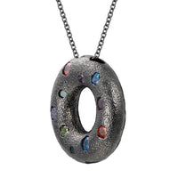 Halo Multiple Style Pendant - Small (Ebony) - Necklace | Orange Cube