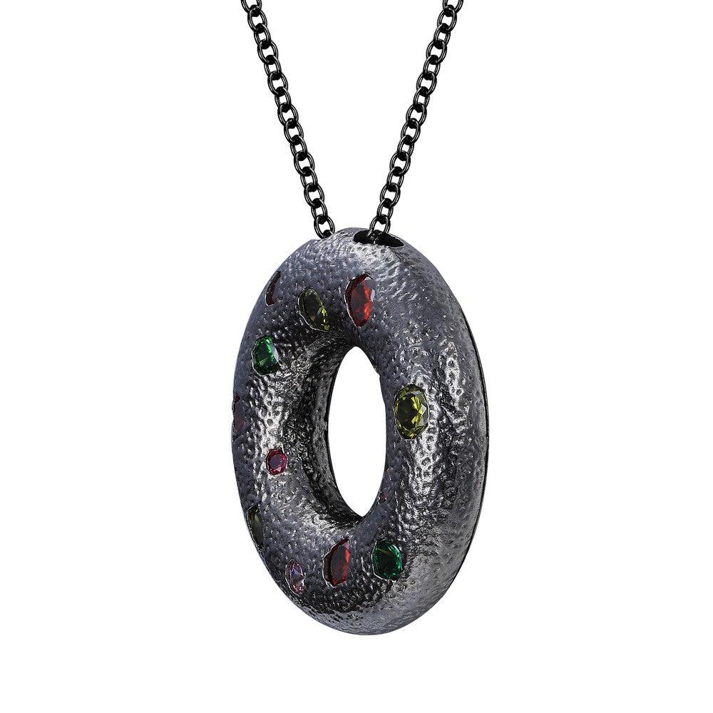 Halo Pendant - Large (Ebony) - Necklace | Orange Cube