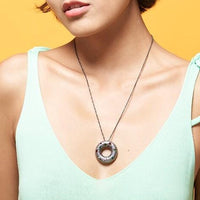 Halo Pendant - Large (Ebony) - Necklace | Orange Cube