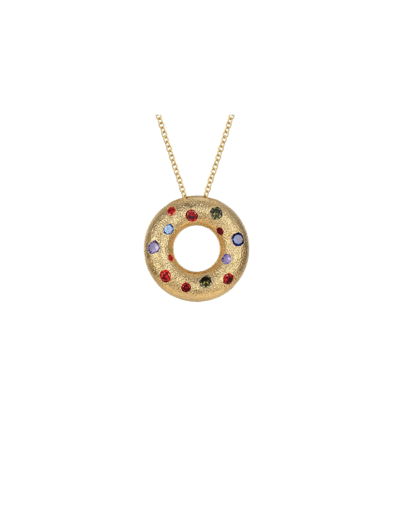 Halo Pendant - Large - Necklace | Orange Cube