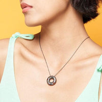 Halo Pendant - Small (Ebony) - Necklace | Orange Cube