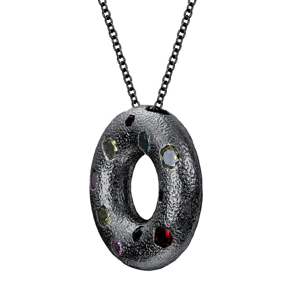 Halo Pendant - Small (Ebony) - Necklace | Orange Cube