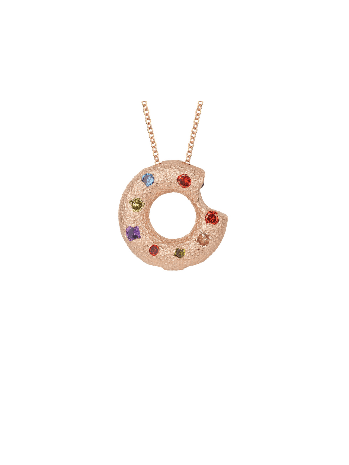 Halo Piece Multiple Style Pendant - Small (Rose Gold) - Necklace | Orange Cube