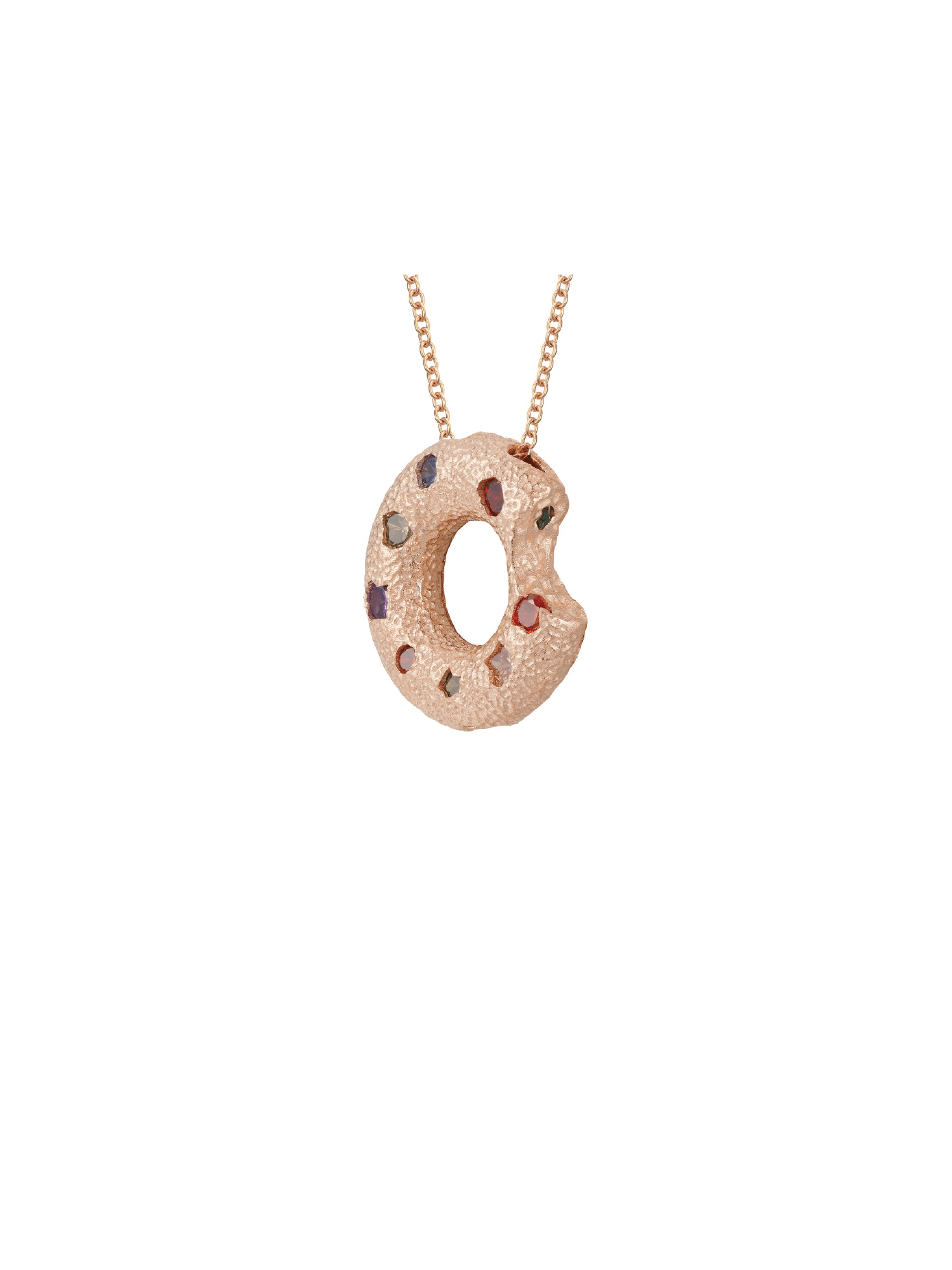 Halo Piece Multiple Style Pendant - Small (Rose Gold) - Necklace | Orange Cube