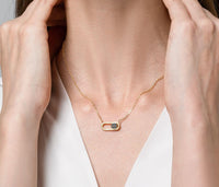 Happiness Lock Necklace - Necklace | Orange Cube