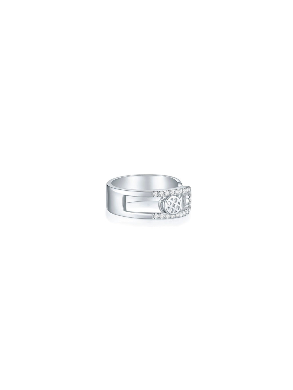 Happiness Lock Ring (White) | Orange Cube