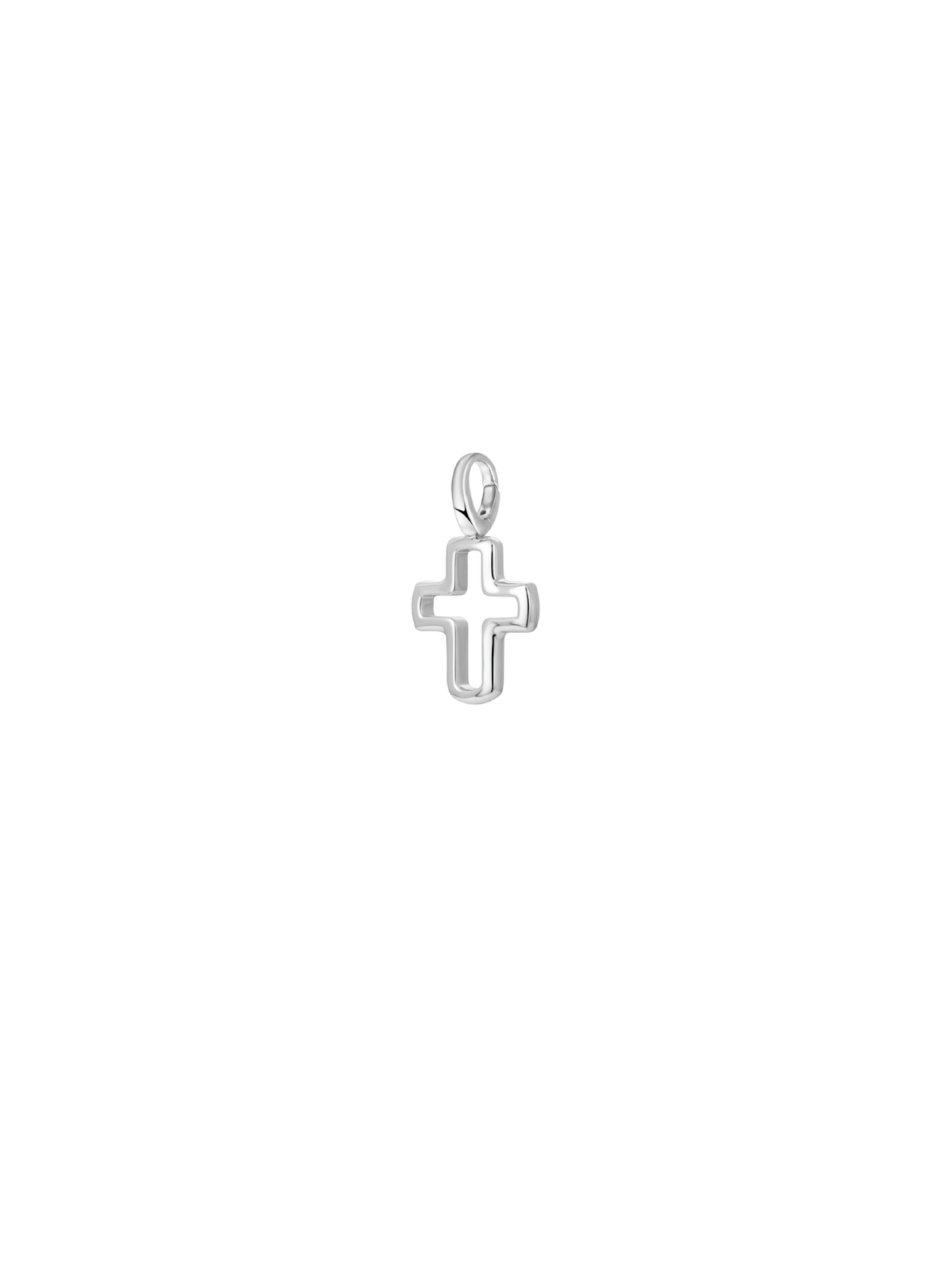 Hollow Cross Charm (White) - Charm | Orange Cube