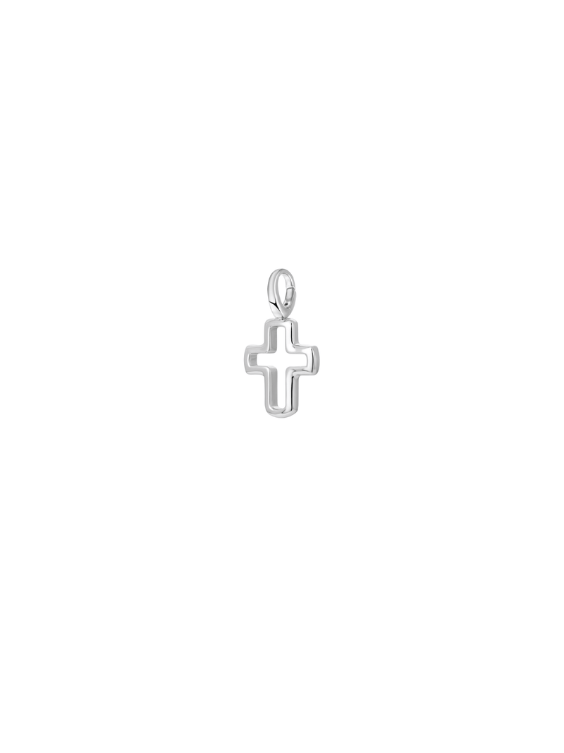 Hollow Cross Charm (White) - Charm | Orange Cube