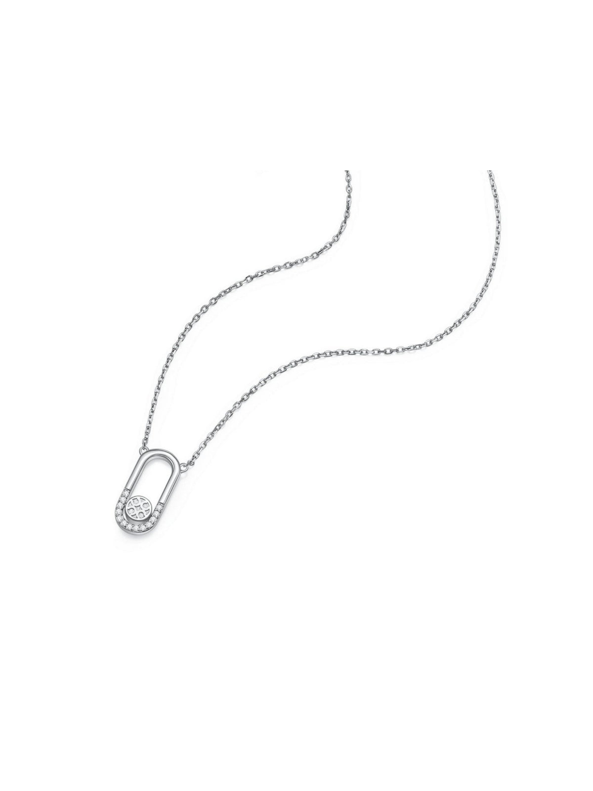 Luck Lock Necklace (White) - Necklace | Orange Cube