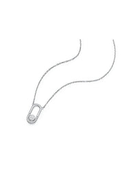 Luck Lock Necklace (White) - Necklace | Orange Cube