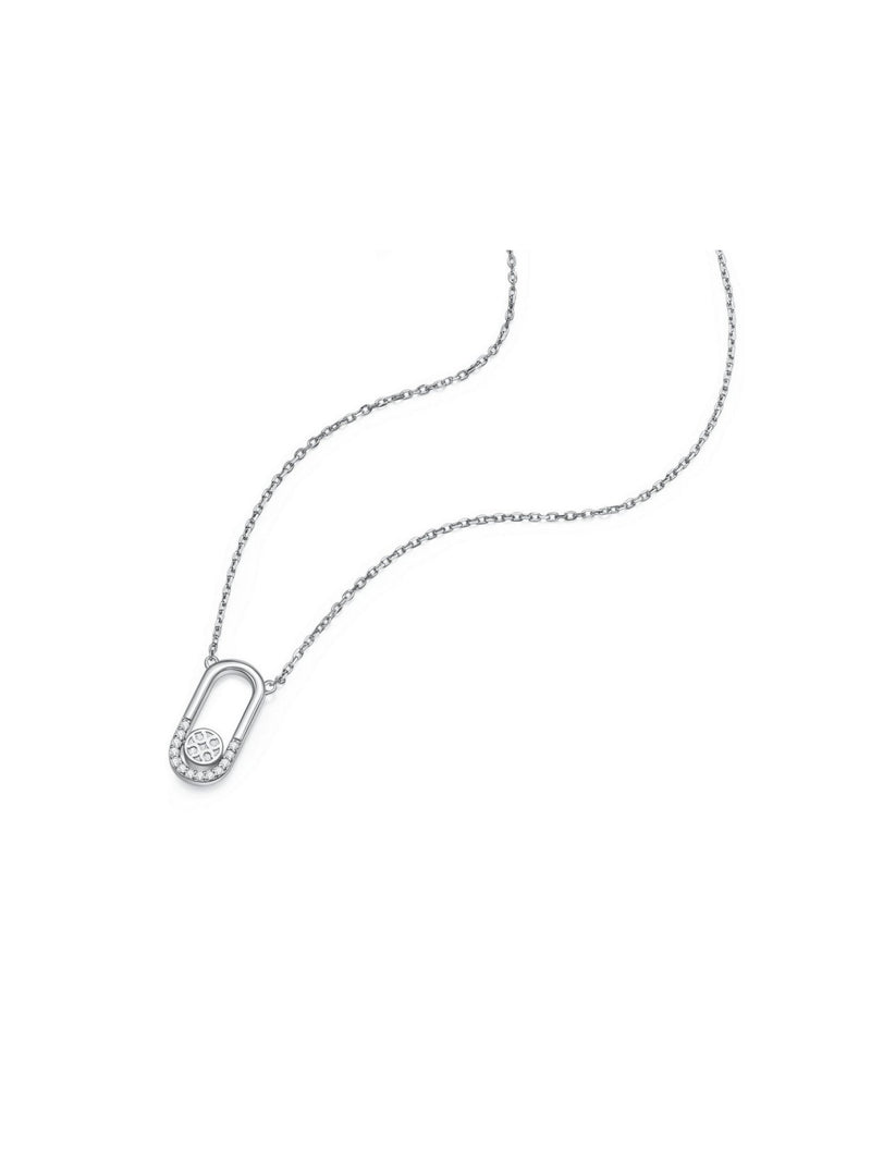 Luck Lock Necklace (White) - Necklace | Orange Cube