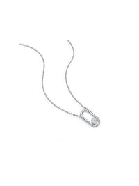 Luck Lock Necklace (White) - Necklace | Orange Cube