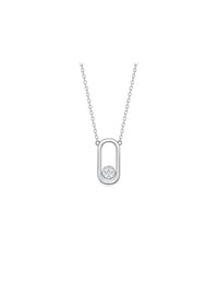 Luck Lock Necklace (White) - Necklace | Orange Cube