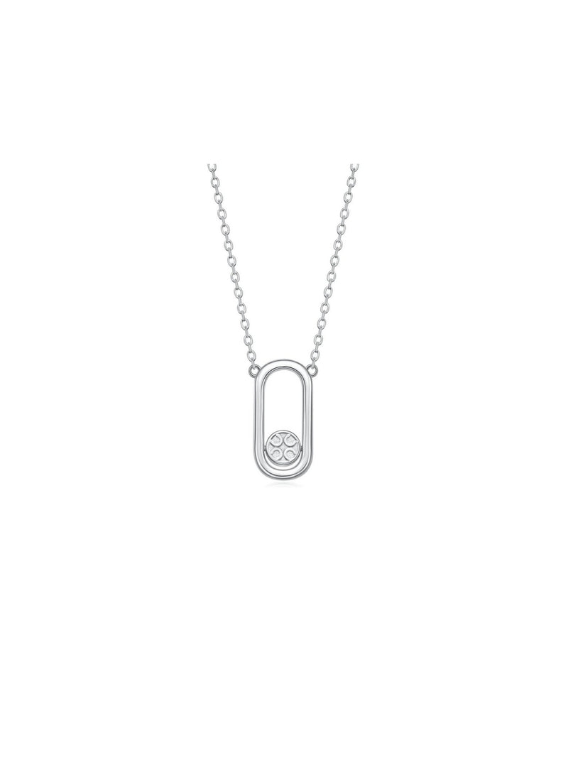 Luck Lock Necklace (White) - Necklace | Orange Cube