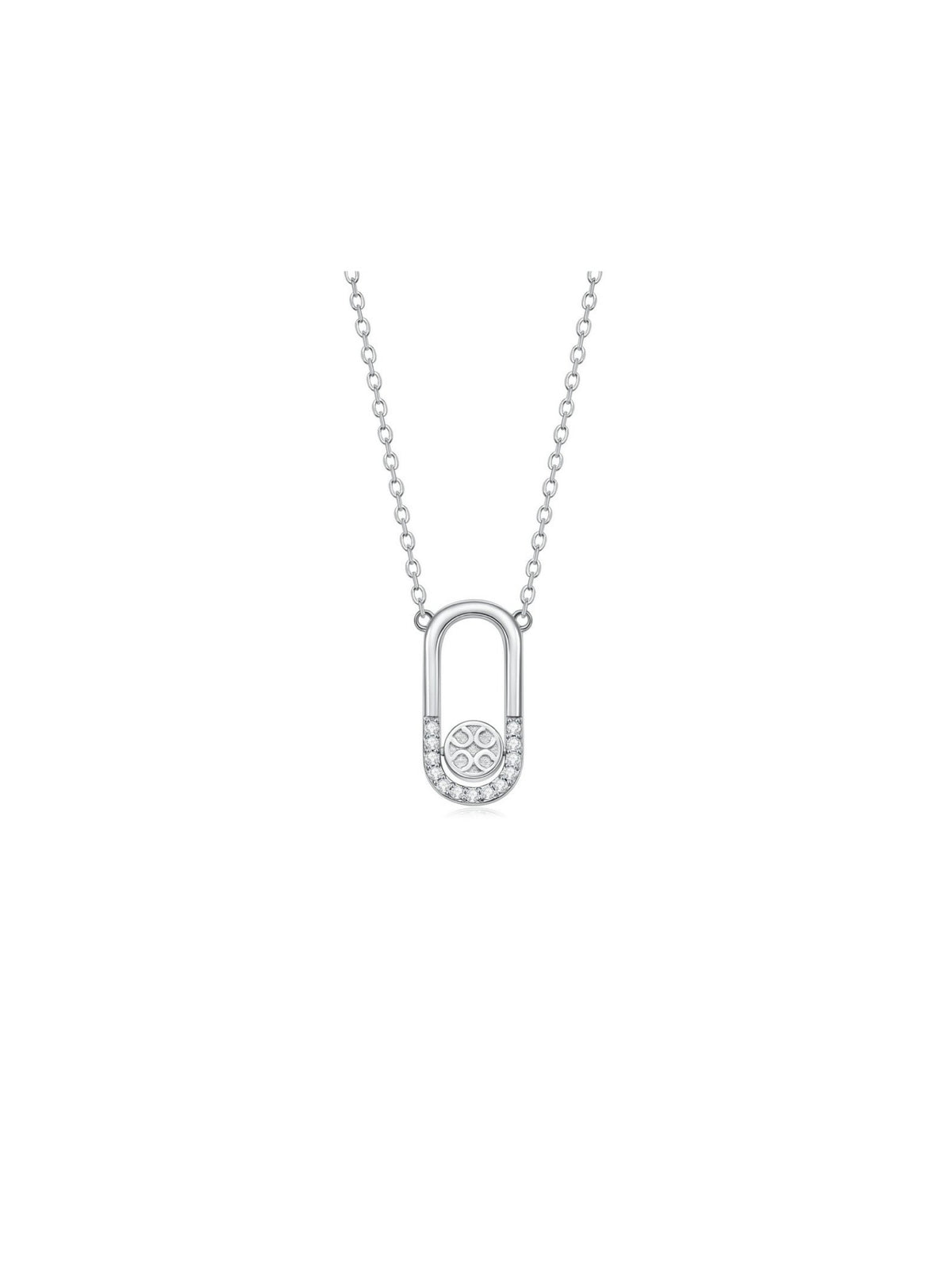 Luck Lock Necklace (White) - Necklace | Orange Cube