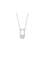 Luck Lock Necklace (White) - Necklace | Orange Cube