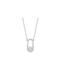 Luck Lock Necklace (White) - Necklace | Orange Cube