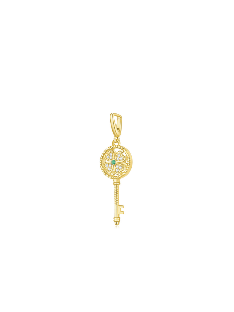 Lucky Clover Key Charm - Charm | Orange Cube