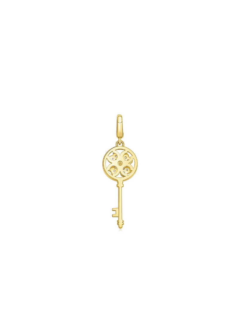 Lucky Clover Key Charm - Charm | Orange Cube