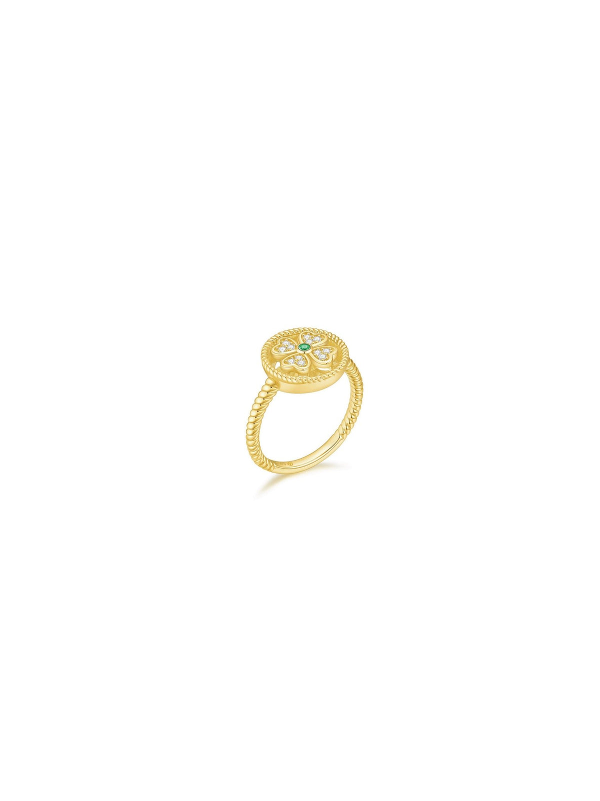 Lucky Clover Ring | Orange Cube