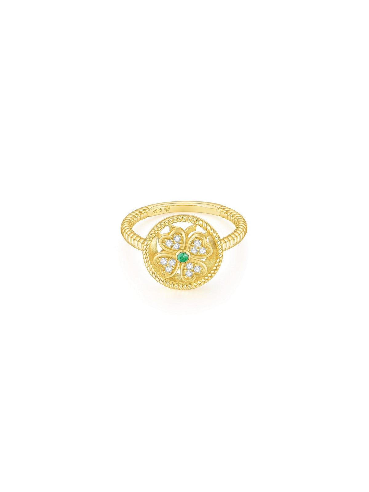 Lucky Clover Ring | Orange Cube