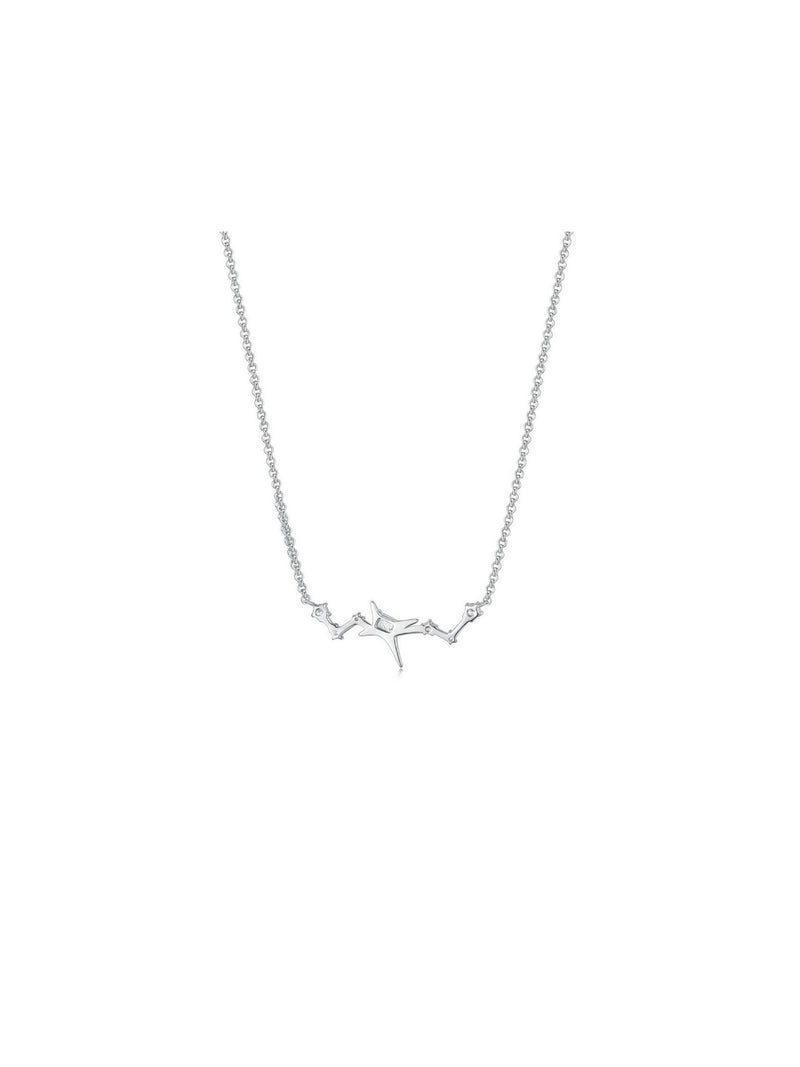 Lucky Star Necklace (White) - Necklace | Orange Cube