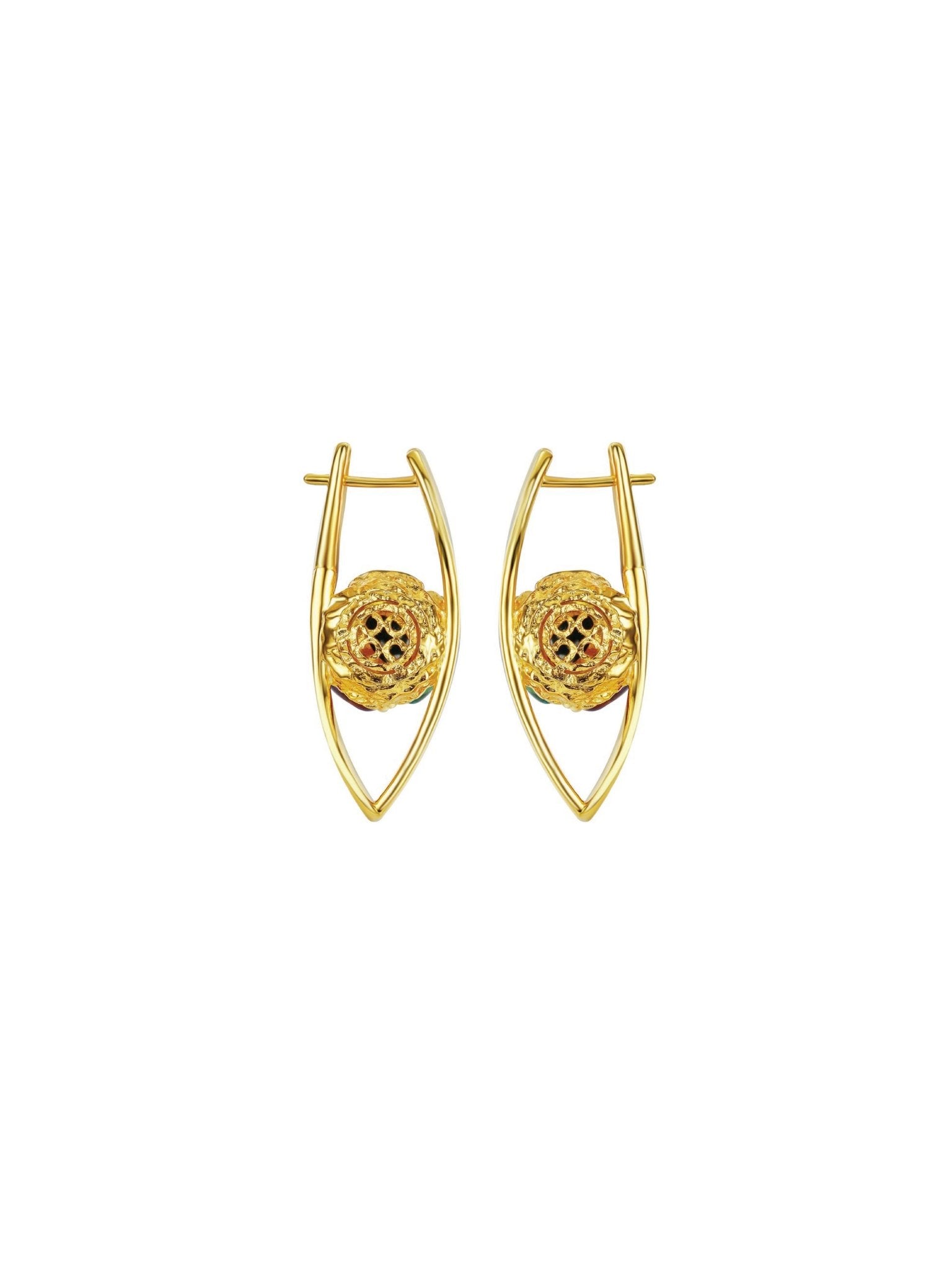 Moreish Earrings (Pair) - Set | Orange Cube